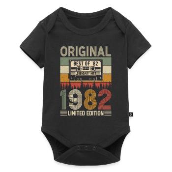 1982 42 ans de légende - Body à manches courtes Premium Bébé - noir - Devant