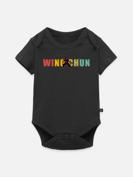 Wing Chun - Baby Premium Kurzarmbody - Schwarz