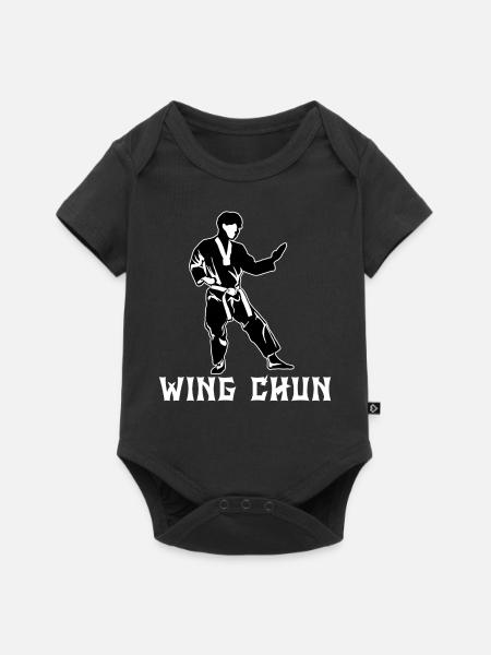 Wing Chun - Baby Premium Kurzarmbody - Schwarz