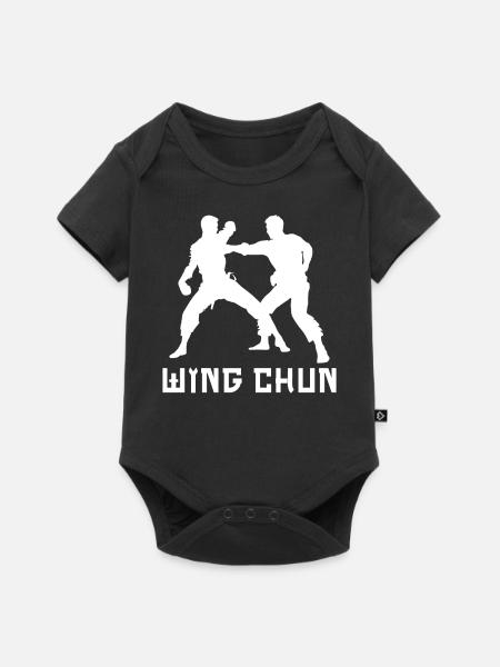 Wing Chun - Baby Premium Kurzarmbody - Schwarz