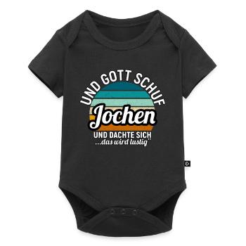 Jochen - Baby Premium Kurzarmbody - Schwarz - Vorne