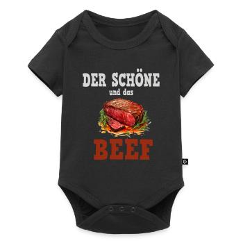 Der Schöne und das Beef - Baby Premium Kurzarmbody - Schwarz - Vorne