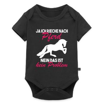 Ja ich rieche nach Pferd Nein das ist kein - Baby Premium Kurzarmbody - Schwarz - Vorne