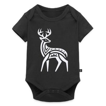 Cerf Amérindien Zodiaque - Body à manches courtes Premium Bébé - noir - Devant