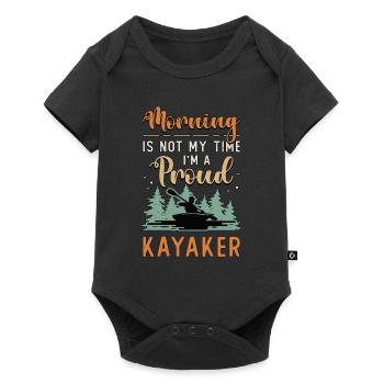 Le matin du kayakiste n’est pas mon heure, je suis un kayakiste qui rame - Body à manches courtes Premium Bébé - noir - Devant