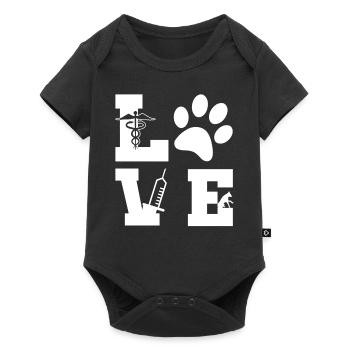 Tierliebhaber Veterinärassistent - Baby Premium Kurzarmbody - Schwarz - Vorne
