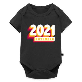 November 2021 2 Years Husband Wife Birthday - Baby Premium short-sleeve bodysuit - black - Front