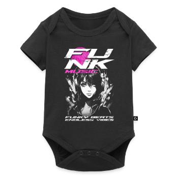Funk Musik - Baby Premium Kurzarmbody - Schwarz - Vorne