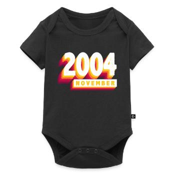 Novembre 2004 19 Ans Homme Femme Anniversaire - Body à manches courtes Premium Bébé - noir - Devant