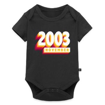 Novembre 2003 20 Ans Homme Femme Anniversaire - Body à manches courtes Premium Bébé - noir - Devant