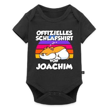 Offizielles Schlafshirt Von Joachim - Baby Premium Kurzarmbody - Schwarz - Vorne