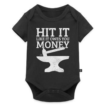 Forging Blacksmith Farrier Gift - Baby Premium short-sleeve bodysuit - black - Front