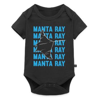 Eleganter Manta Ray Ozeanliebhaber - Baby Premium Kurzarmbody - Schwarz - Vorne