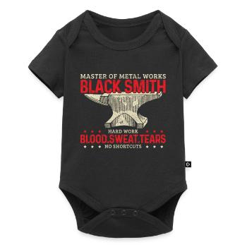 Forging Blacksmith Farrier Gift - Baby Premium short-sleeve bodysuit - black - Front