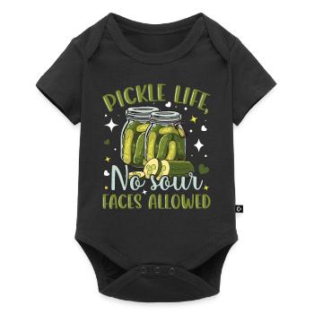 Cornichon vie - concombre cadeaux - concombre Tshirt - Body à manches courtes Premium Bébé - noir - Devant