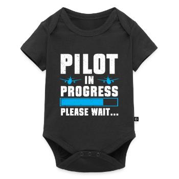 Pilot Quote Flight Lover Aircraft Aviation - Baby Premium short-sleeve bodysuit - black - Front