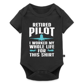 Pilot Quote Flight Lover Aircraft Aviation - Baby Premium short-sleeve bodysuit - black - Front