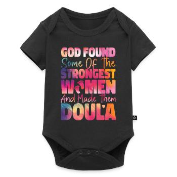 Doula Naissance Travailleur Arc-en-ciel Dieu - Body à manches courtes Premium Bébé - noir - Devant