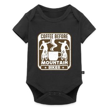 Mountain Biker Coffee Before Biker Coffee Lover - Baby Premium short-sleeve bodysuit - black - Front