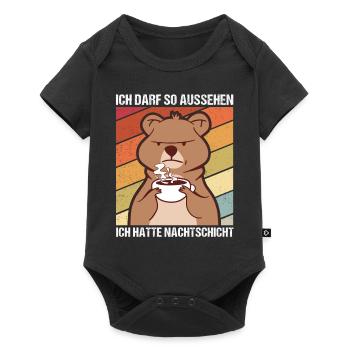 Ich darf So Aussehen Ich Hatte Nachtschicht Arbeit - Baby Premium Kurzarmbody - Schwarz - Vorne