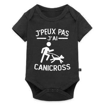 Je Peux Pas J'ai canicross canicross humour - Body à manches courtes Premium Bébé - noir - Devant