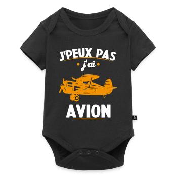 Je Peux Pas J ai Avion - Body à manches courtes Premium Bébé - noir - Devant