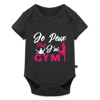 Je Peux Pas J ai Gym - Body à manches courtes Premium Bébé - noir - Devant
