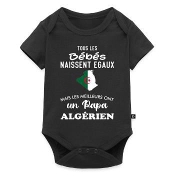Better Equal Babies Have an Algerian Dad - Baby Premium short-sleeve bodysuit - black - Front