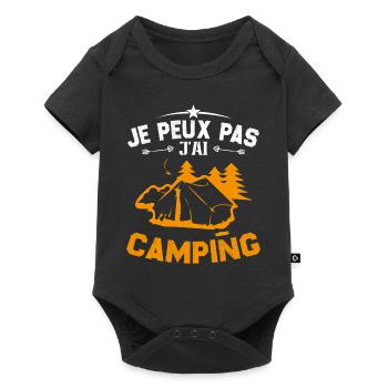 Je peux pas jai camping - Body à manches courtes Premium Bébé - noir - Devant