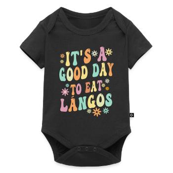 Langos - Hungarian cuisine - Baby Premium short-sleeve bodysuit - black - Front