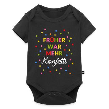 Konfetti Karneval Fasching Kostüm lustig bunt - Baby Premium Kurzarmbody - Schwarz - Vorne