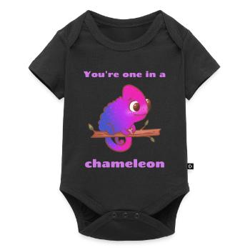 You're one in a chameleon, funny cute valentine's - Baby Premium short-sleeve bodysuit - black - Front