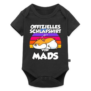 Offizielles Schlafshirt Von Mads - Baby Premium Kurzarmbody - Schwarz - Vorne