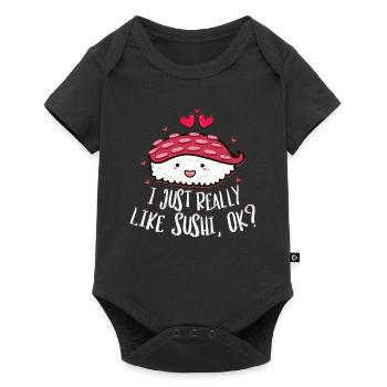 J’aime vraiment les sushis OK 2J’aime vraiment les sushis - Body à manches courtes Premium Bébé - noir - Devant