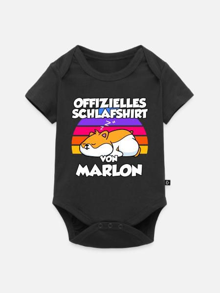 Offizielles Schlafshirt Von Marlon - Baby Premium Kurzarmbody - Schwarz