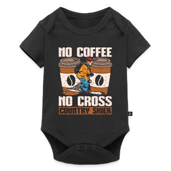 Cross Country Skier No Coffee Skiing Coffee Lover - Baby Premium short-sleeve bodysuit - black - Front