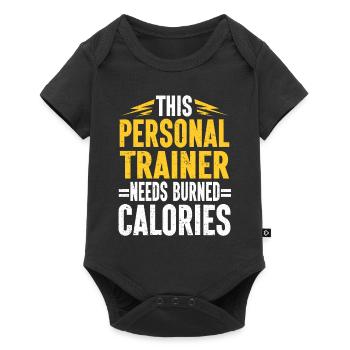 Personal Trainer Coach Gym Workout Fitness Trainer - Baby Premium short-sleeve bodysuit - black - Front