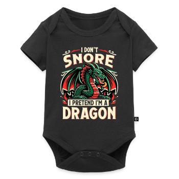 Dragon Whisperer - Je ne ronfle pas - Body à manches courtes Premium Bébé - noir - Devant