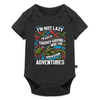 Dragon Adventures – I'm Not Lazy - Dragon Books - Baby Premium short-sleeve bodysuit - black - Front