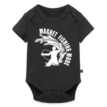 Magnet Fishing Mode Treasure Hunting Magnetic Fish - Baby Premium Kurzarmbody - Schwarz - Vorne