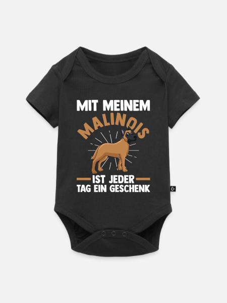 Belgischer Schäferhund Hund Malinois - Baby Premium Kurzarmbody - Schwarz