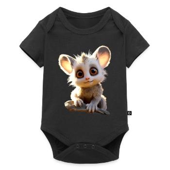 Galago Bush Bébé Singe Galagos Singe Mignon Galago - Body à manches courtes Premium Bébé - noir - Devant