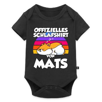 Offizielles Schlafshirt Von Mats - Baby Premium Kurzarmbody - Schwarz - Vorne
