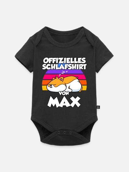 Offizielles Schlafshirt Von Max - Baby Premium Kurzarmbody - Schwarz