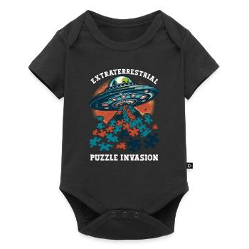 Puzzle Lover Jigzaw Puzzle Jeu de société Puzzler - Body à manches courtes Premium Bébé - noir - Devant