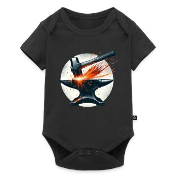 Blacksmith Metalworker Bladesmith Metal - Baby Premium short-sleeve bodysuit - black - Front