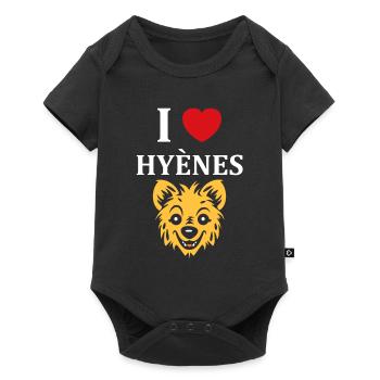 hyène - Body à manches courtes Premium Bébé - noir - Devant