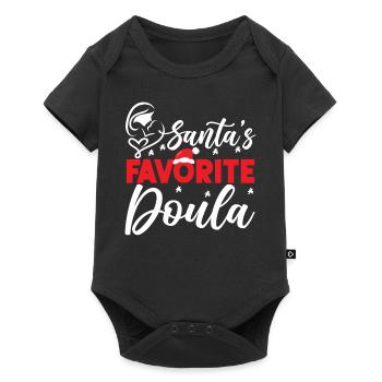 Doula Birth Worker Christmas - Baby Premium Kurzarmbody - Schwarz - Vorne
