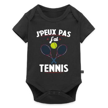 I can't I have tennis - Baby Premium short-sleeve bodysuit - black - Front