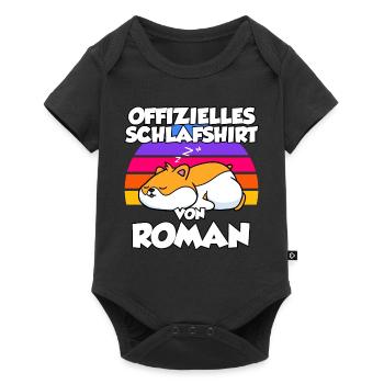 Offizielles Schlafshirt Von Roman - Baby Premium Kurzarmbody - Schwarz - Vorne